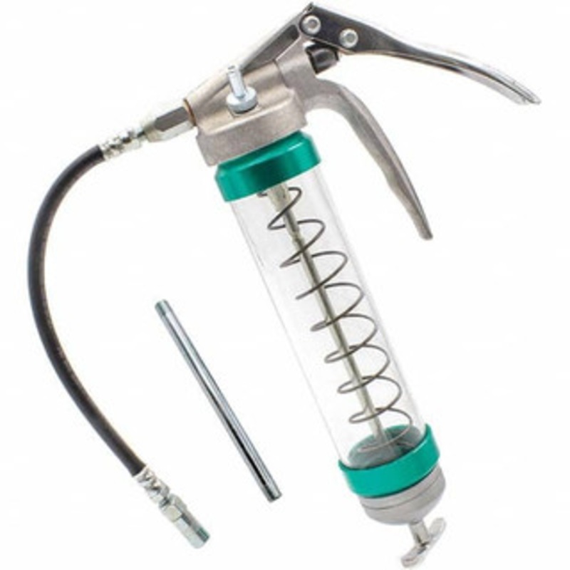 Plews & Edelman Grease Guns, Type: Pistol Grease Gun, Capacity (oz.): 14 (Cartridge), Hose Length (Inch): 12 (Flexible), 5-1/2 (Rigid), Rigid or Flexible Hose: Flexible & Rigid, Fill Type: 3-Way, Bulk, Cartridge, Suction Fill 30721 – 16822082