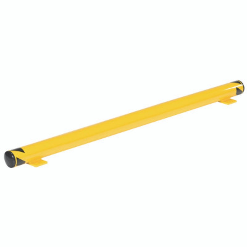 Steel Floor Stop Bollard, 72in Length, Yellow