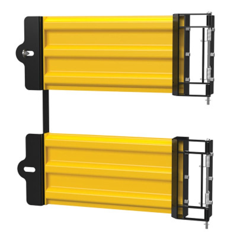 Steel Guard Rail, Spring Gate 29.875in Length, Yellow