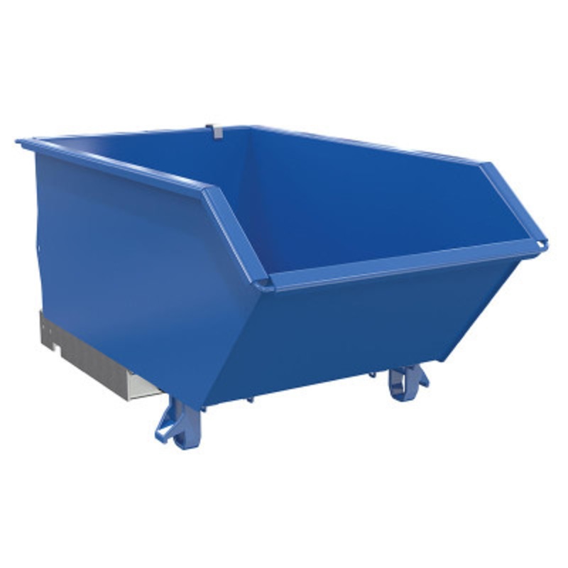 Steel High Strength Low Profile Hopper 1/3 Cu Yd, 6000 lb., Blue