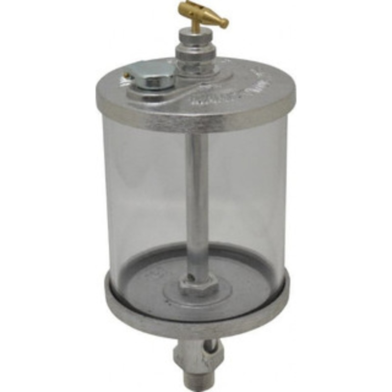 LDI Industries 1 Outlet, Polymer Bowl, 0.47 L Manual-Adjustable Oil Reservoir 3/8 NPTF Outlet, 3-1/2 Diam x 8-15/16 High, 71.11C Max RDF109-03 – 03240017