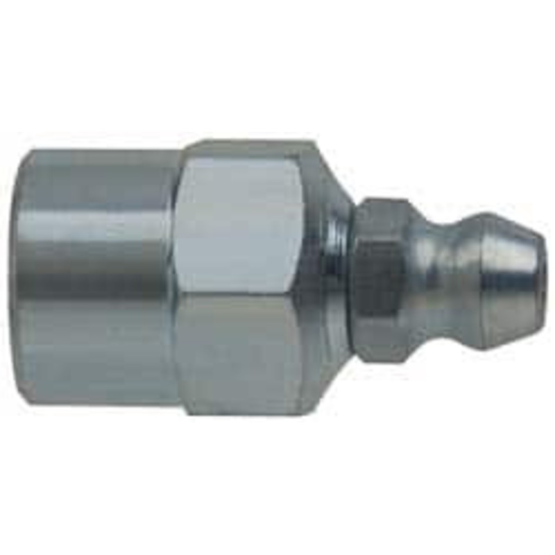 Alemite Straight Head Angle, 1/8 NPTF Carbon Steel Standard Grease Fitting 1/2 Hex, 1 Overall Height, 9/32 Shank Length, 10,000 Operating psi, Zinc Plated Finish 1618-B – 03244373