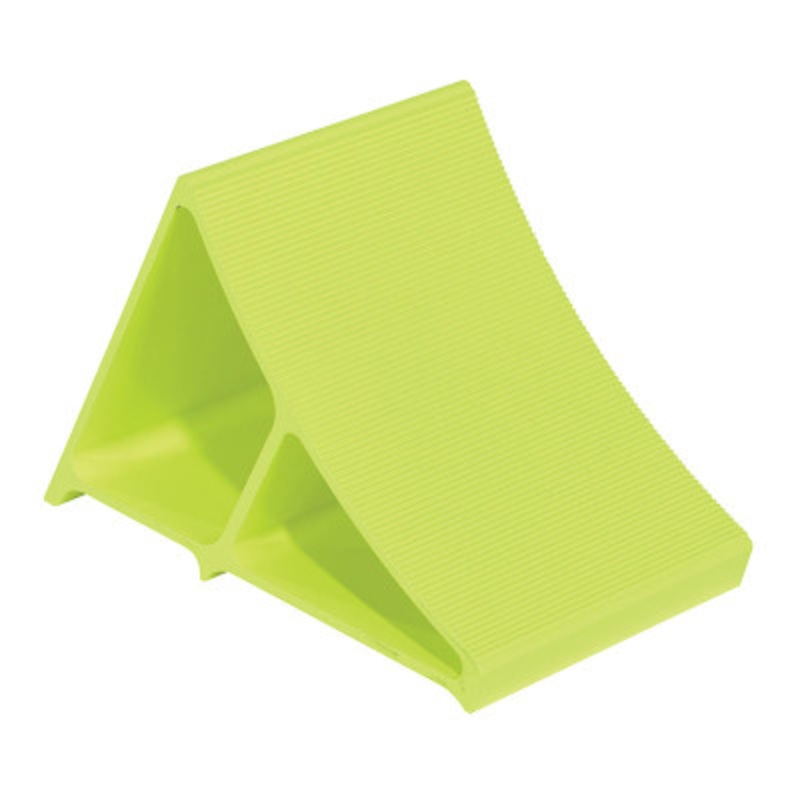 Aluminum Wheel Chock, 11-3/4in x 7in x 8in, Fluorescent Yellow