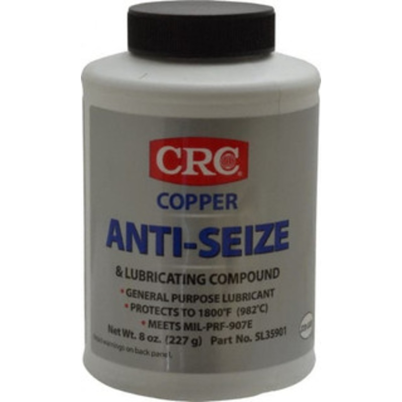 CRC 8 oz Bottle General Purpose Anti-Seize Lubricant Copper, -95 to 1,800F, Bronze, Water Resistant 1007937 – 05092085