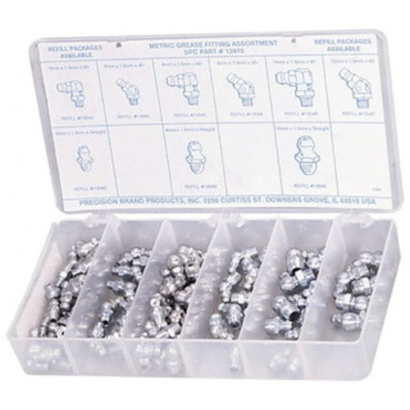 Precision Brand 95 Piece, Metric, Grease Fitting Set 13975 – 01895473
