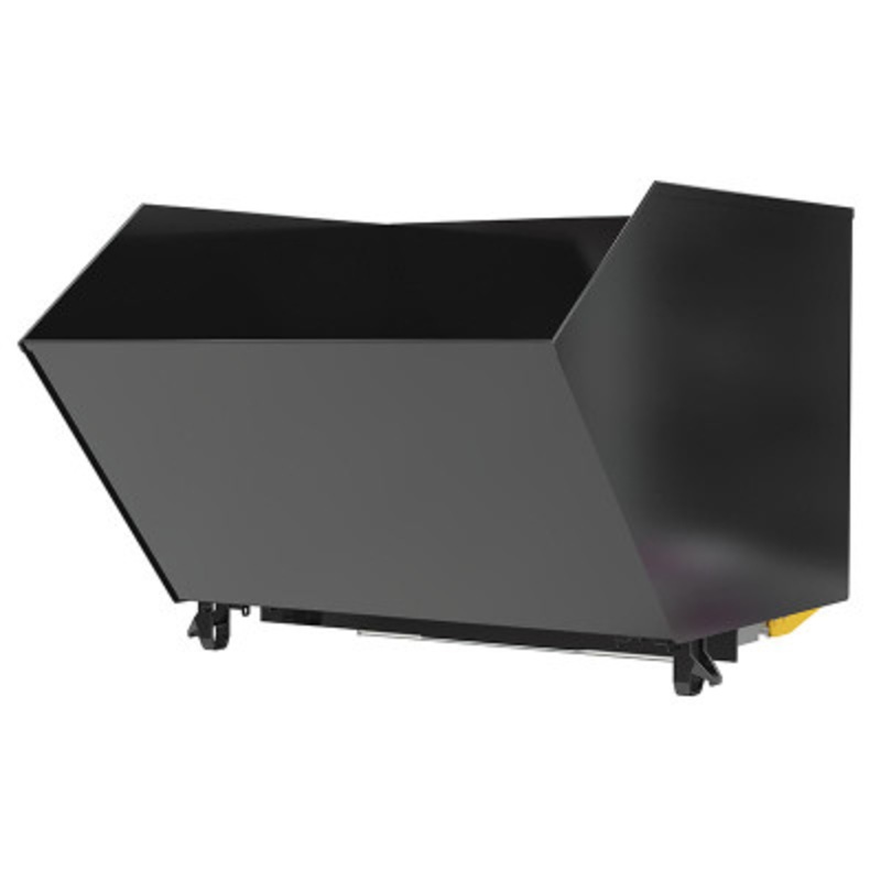 Steel Bump and Dump Hopper, 1-1/2 Cu Yd, 4,000 lb., Black