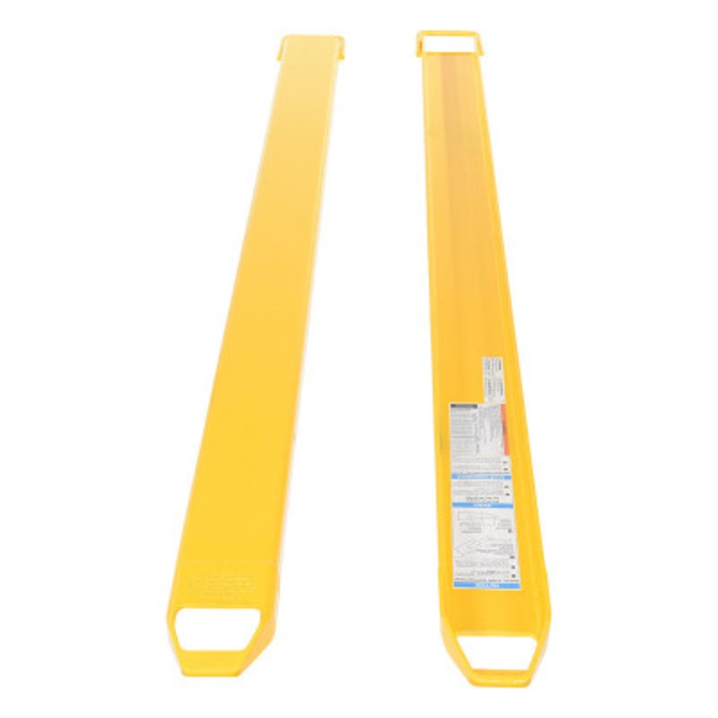Steel Fork Extensions, 5in x 96in, 4,000 lb., Yellow