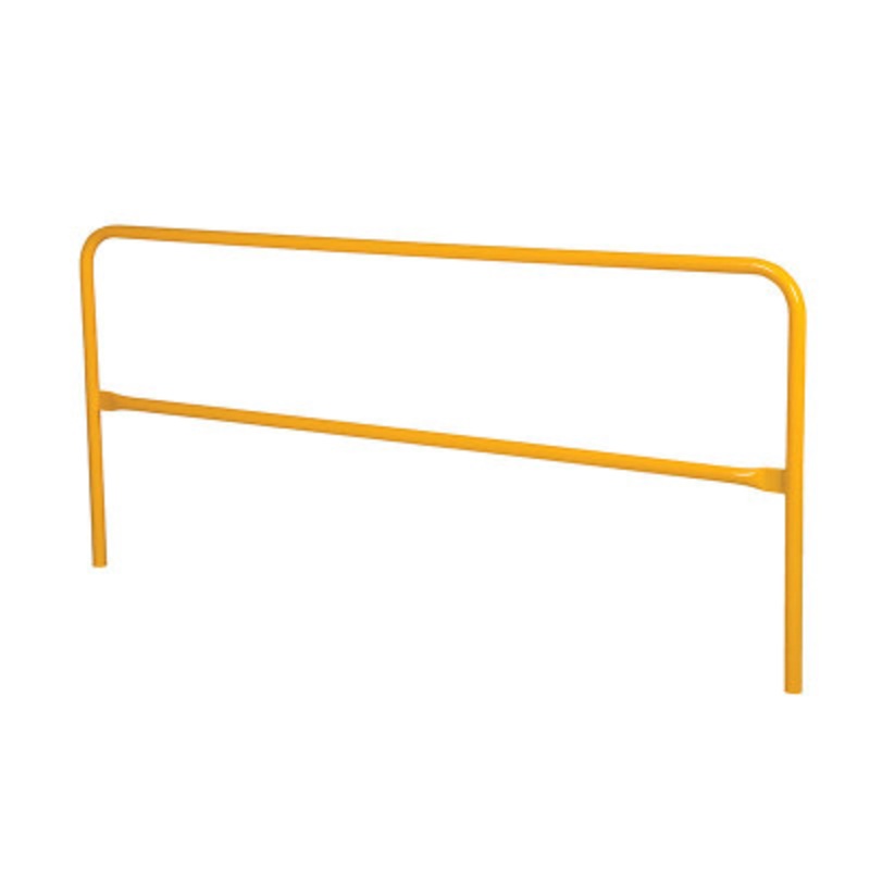 Steel Safety Railing, 8 Ft. Length, Yellow