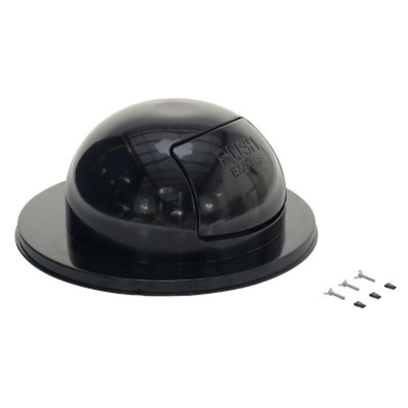 Steel Waste Disposal Top for 55 Gallon Drums, Black