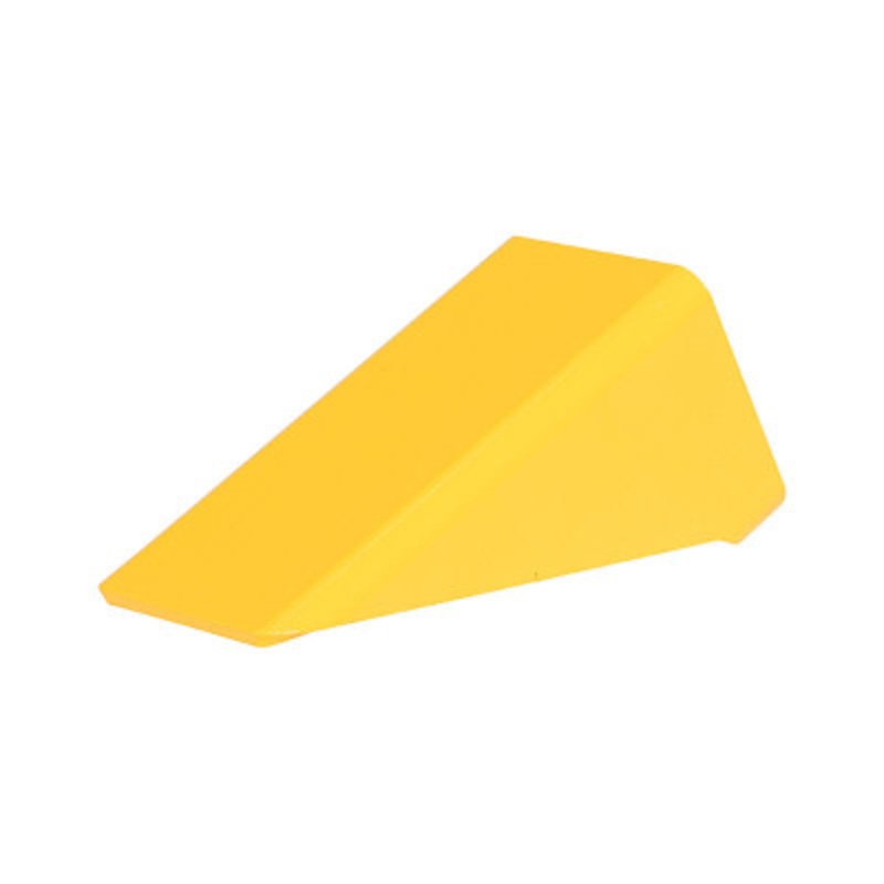 Steel Wheel Chock, 9in x 4in x 3-3/4in, Yellow