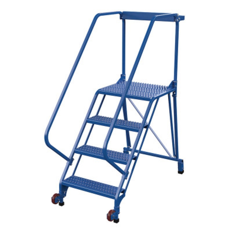 Tip-N-Roll Ladder, 50 Degree, 4 Straddle Grip Strut, 24in Width