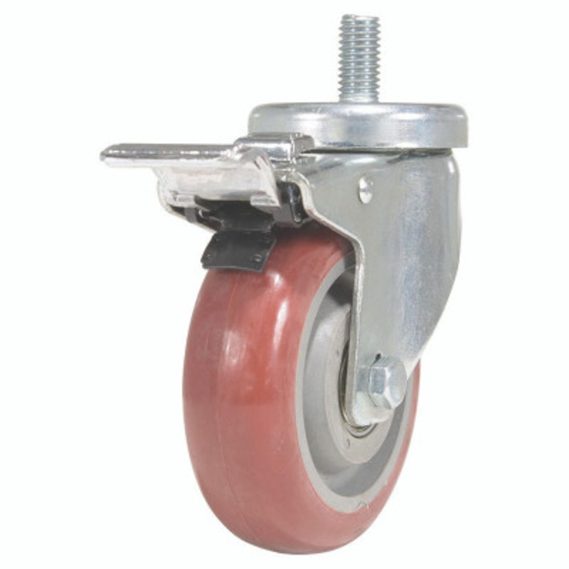 4X1.25 Poly On Poly Swivel Lock W/Stem Caster