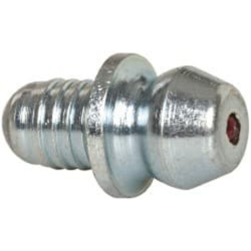 Alemite Straight Head Angle, Nickel/Copper Drive-In Grease Fitting 33/64 Overall Height, 1/4 Shank Length, Zinc Plated Finish 1728-B – 03244597
