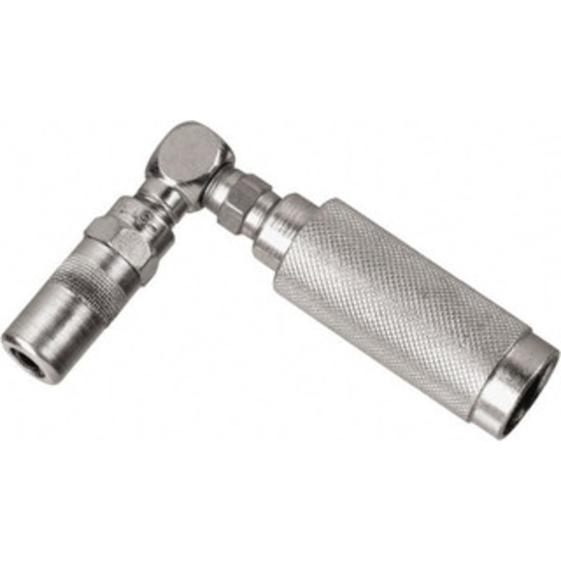 DeWALT 10,000 Operating psi, Nickel Plated Aluminum Body/Brass Nozzle 90 Angle Adapter Grease Gun Coupler NPT Thread DCGG5702 – 56045248