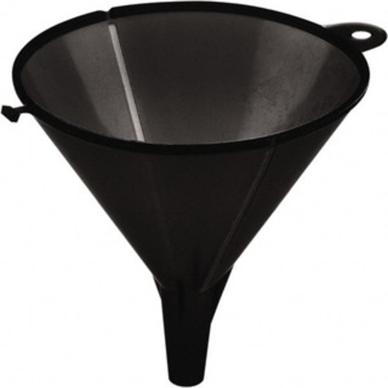 LuMax 8 oz Capacity Plastic Funnel 4-1/2 Mouth OD, 1/2 Tip OD, 1-1/2 Straight Spout, Black LX-1600 – 38446621