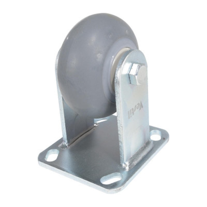 Rigid Caster, 4 x 2in Width 485 lb., Light, Gray