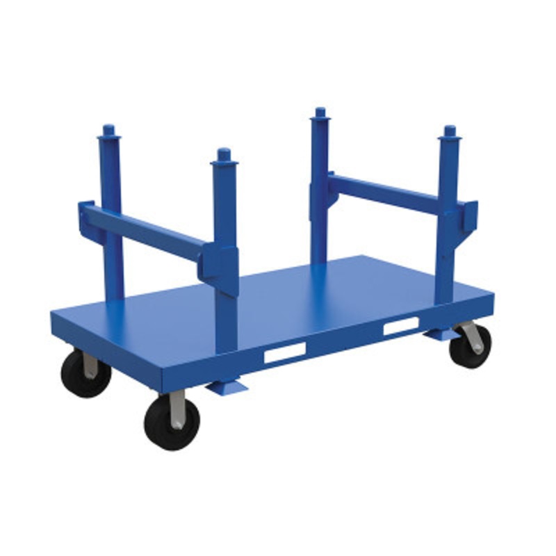 Stackable Material Cart, 71 x 39-3/16 x 44-13/16in, 5,000lb, Blue