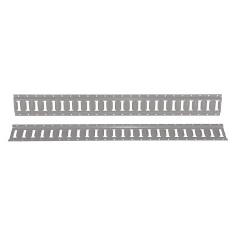Steel E-Track, 4 Ft. Length, 2 Pack, Gray