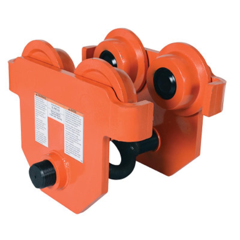 Steel Push Eye Manual Trolley, 10000 lb., Orange