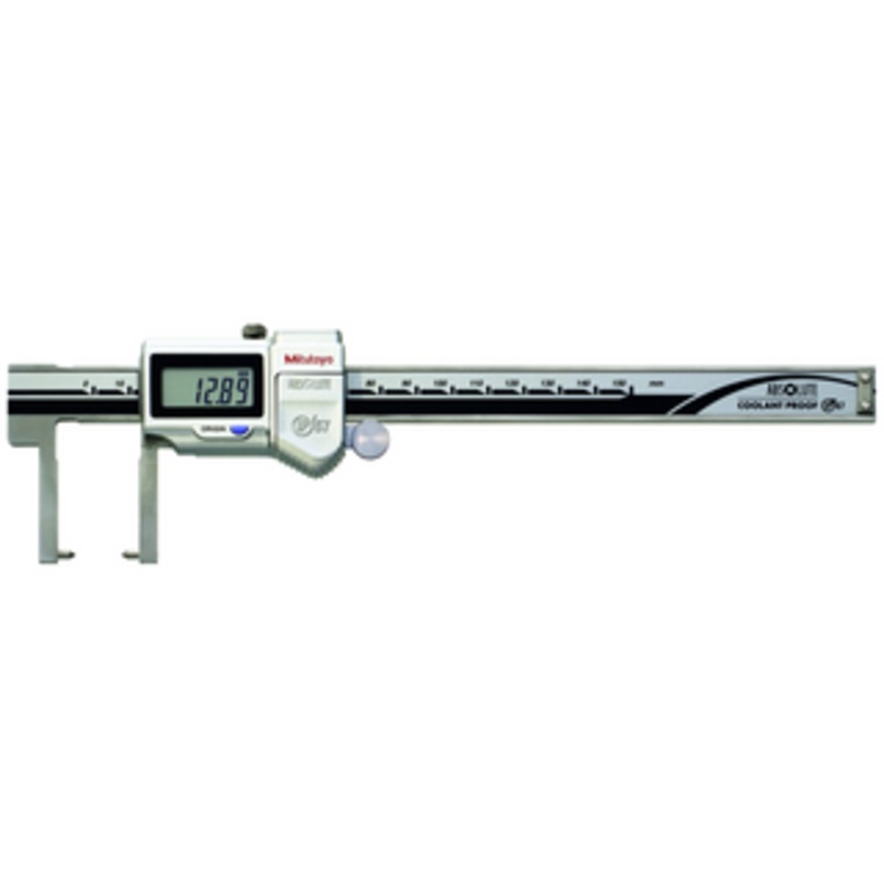 Mitutoyo Digital ABSOLUTE Neck Caliper, Point Jaw Type, 0-150mm – 573-652-20