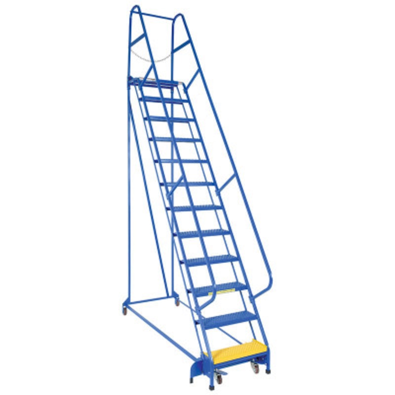 Slope Ladder 58 Degree 12 Perforated 23-9/16in Step, 350lb, Blue