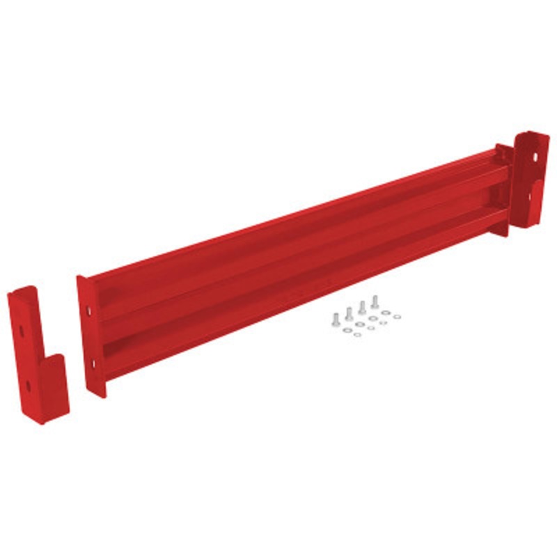 Steel 2 Ribbed Dropin Style Guard Rail, 54in Length, Red