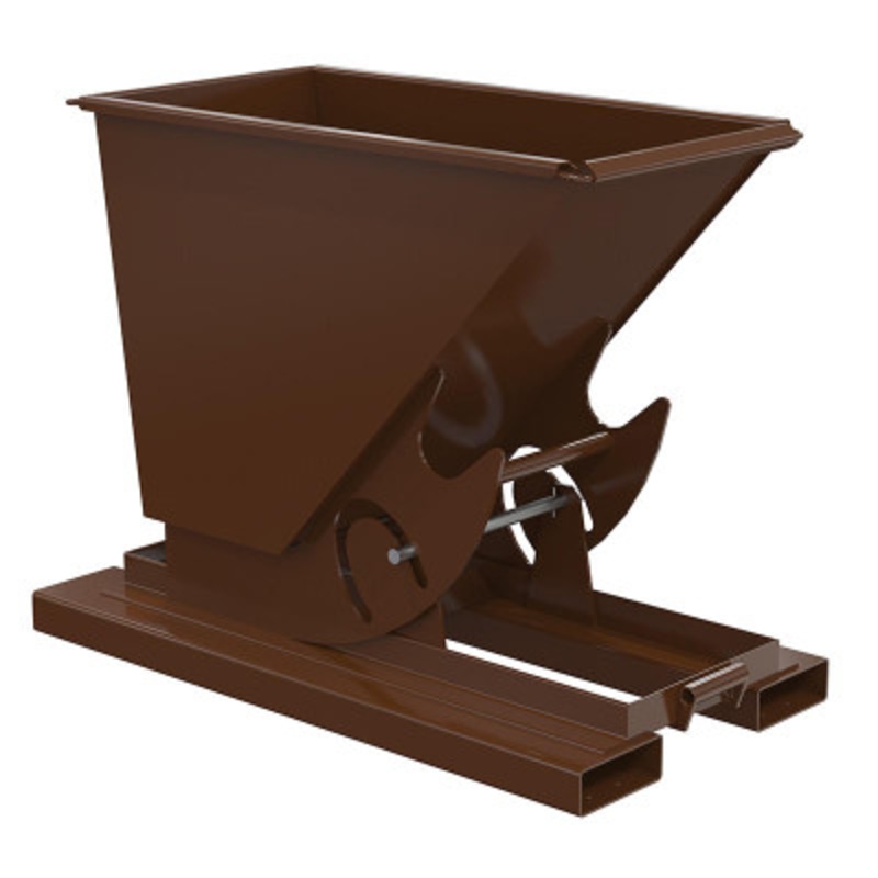 Steel HD No Bump and Dump Hopper, 1/4 Cu Yd, 6000 lb., Brown