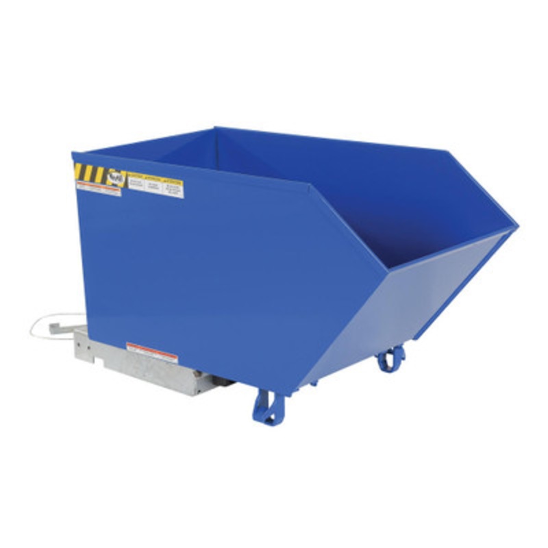 Steel Low Profile Self Dumping Hopper, 1/2 Cu Yd, 6000 lb., Blue