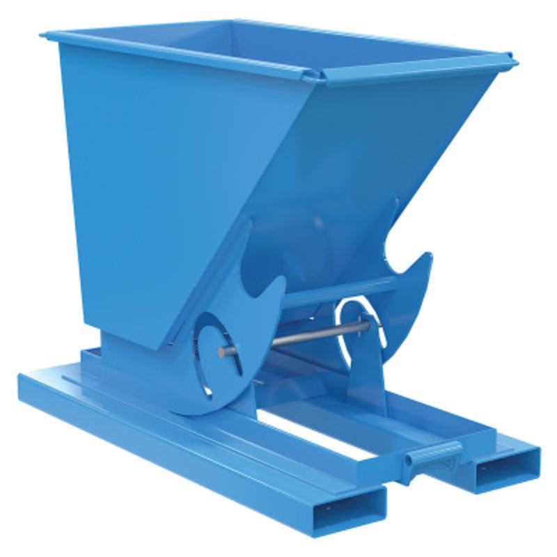 Steel No Bump and Dump Hopper, 1/3 Cu Yd, 2000 lb., Sky Blue