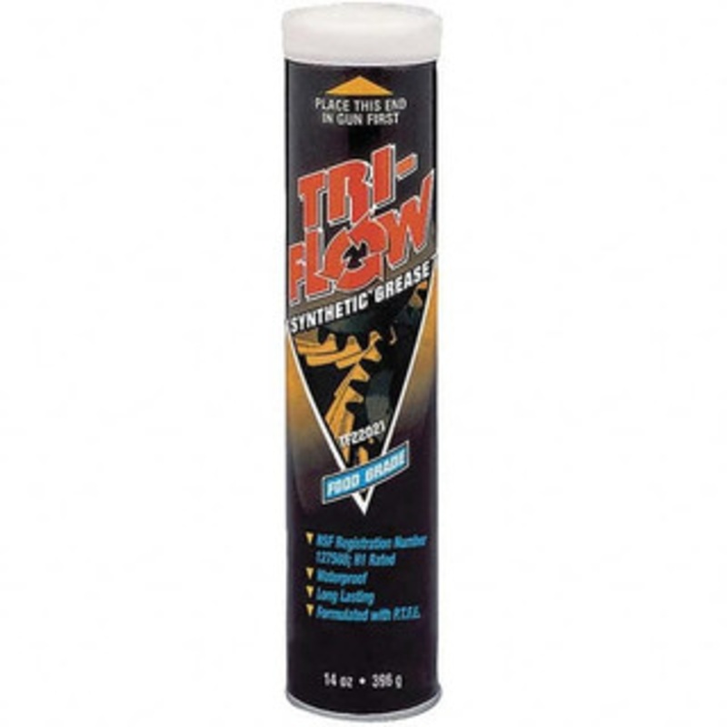 Tri-Flow 14 oz Cartridge Synthetic High Temperature Grease Translucent White, Food Grade & High Temperature, 400F Max Temp, NLGIG 2, TF220211 – 67025957