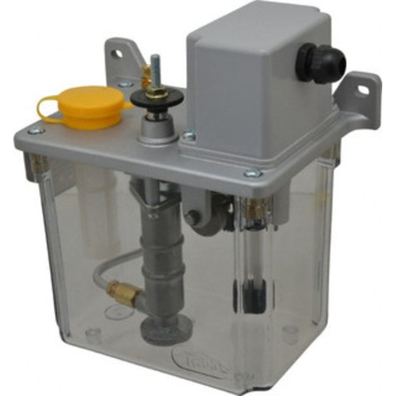 Trico 2 L Reservoir Capacity, 3 – 6 cm Output per Cycle, 6-12 cm Output per Hour, Electric Central Lubrication System 30 Min Interval Between Cycles, 130mm Wide x 225mm High, 110 Volts, Oil, 5/16-24 Outlet Thread PE-1202-30 – 00078352