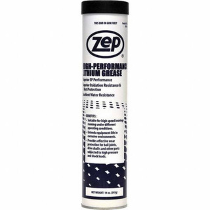 Zep Grease, Composition Family: Lithium Complex, Container Size Range: 8 oz. – 15.9 oz., Type: Grease, Container Type: Cartridge, Features: Low Temperature, Container Size: 14 oz 310601 – 19924133