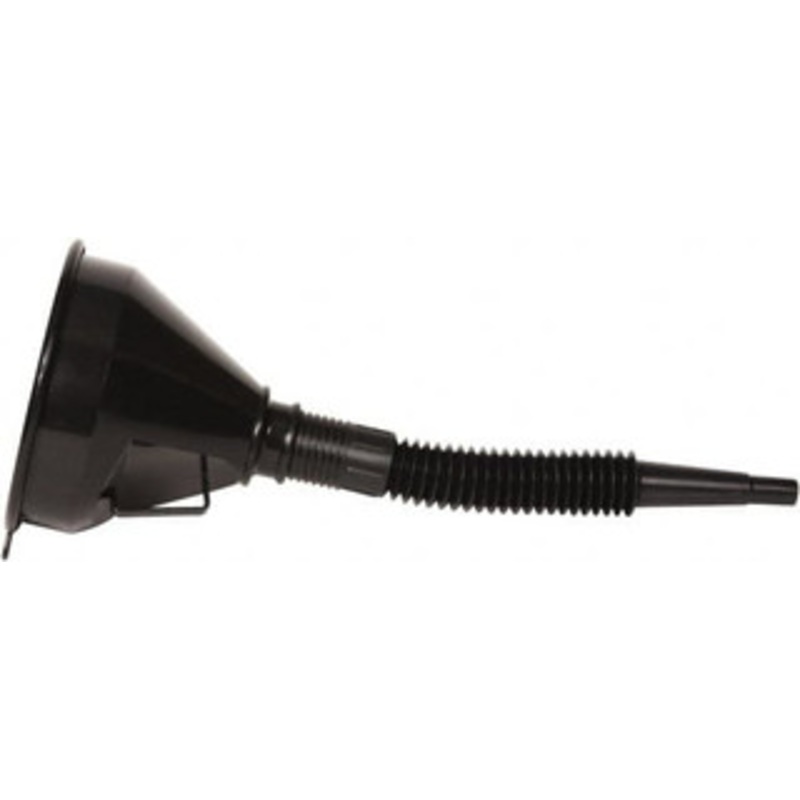 Funnel King 1 Qt Capacity Polyethylene Funnel 5-1/4 Mouth OD, 1/2 Tip OD, 10-1/2 Flexible Spout, Black 32825 – 41278979