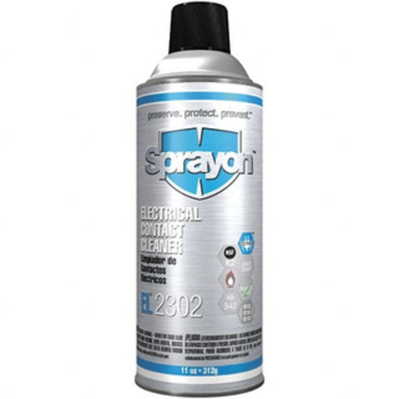 Sprayon 11 Ounce Aerosol Contact Cleaner -20F Flash Point, Flammable, Plastic Safe SC2302000 – 84253871