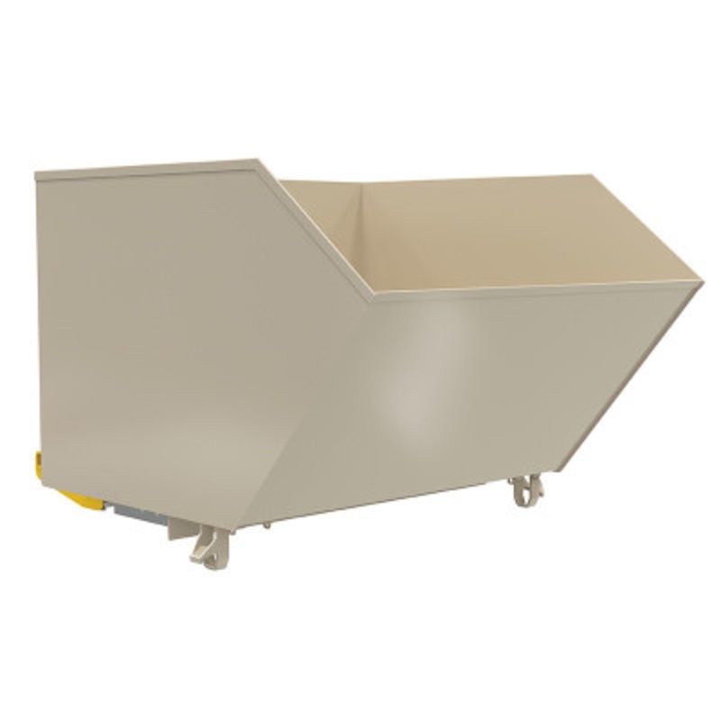 Steel Bump and Dump Hopper, 1-1/2 Cu Yd, 4,000 lb., Beige