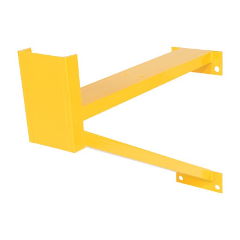 Steel Dock Shelter Guard Post, 48in Length, Yellow