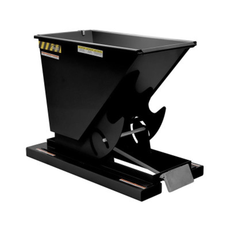 Steel Medium Duty Self Dumping Hopper, 1/3 Cu Yd, 4000 lb., Black