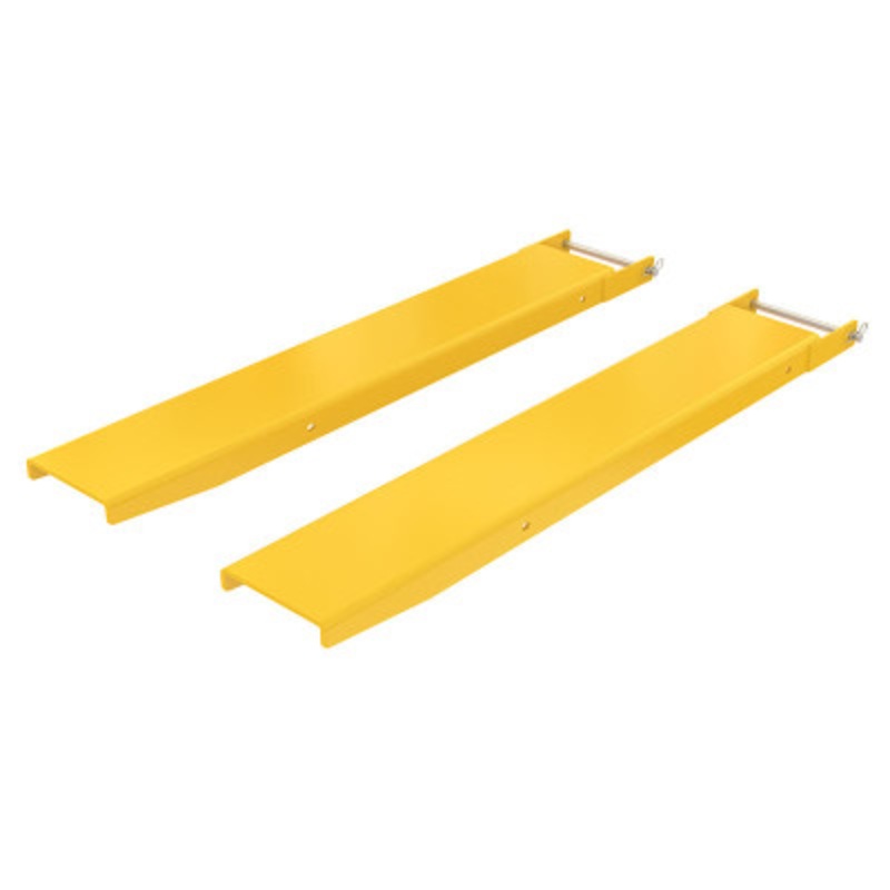 Steel Pin Style Fork Extensions, 7 x 48, 4,000 lb., Yellow
