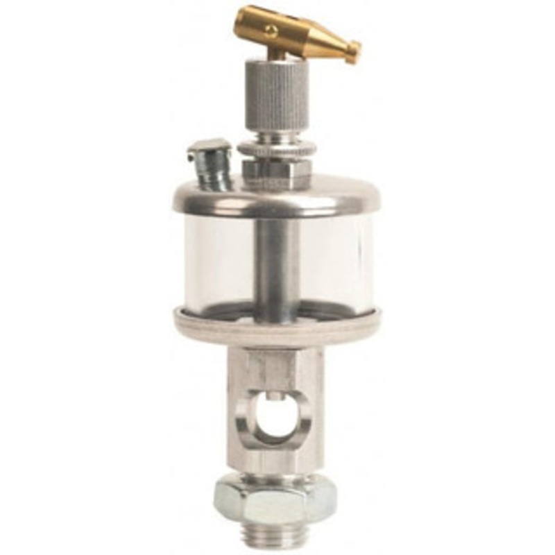 LDI Industries 1 Outlet, Polymer Bowl, 354.9 mL Manual-Adjustable Oil Reservoir 5/8-18 UNF Outlet, 3 Diam x 8-3/8 High, 71.11C Max RDF108-08 – 03240231