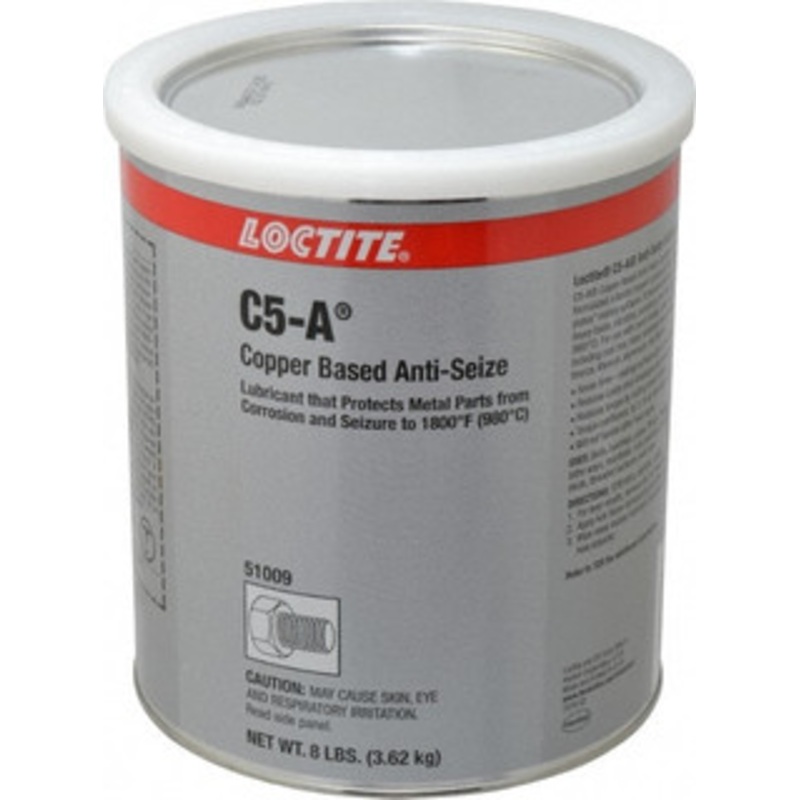 Loctite 8 Lb Can High Temperature Anti-Seize Lubricant Copper/Graphite, -29 to 1,800F, Copper Colored, Water Resistant 234207 – 00129197