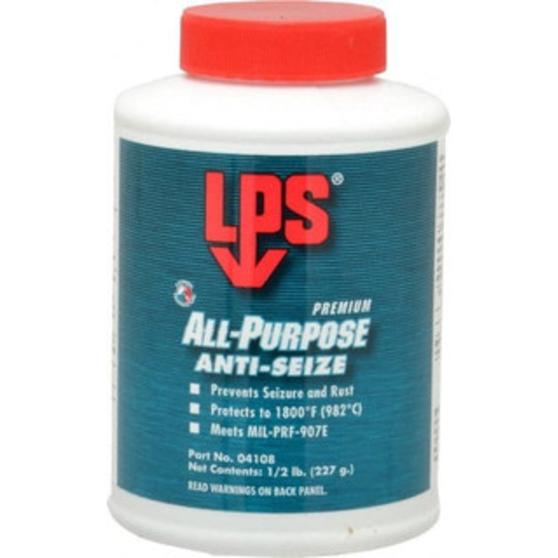 LPS Labs 0.5 Lb Can General Purpose Anti-Seize Lubricant Molybdenum Disulfide, -65 to 1,800F, Blue/Gray, Water Resistant 04108 – 31733140