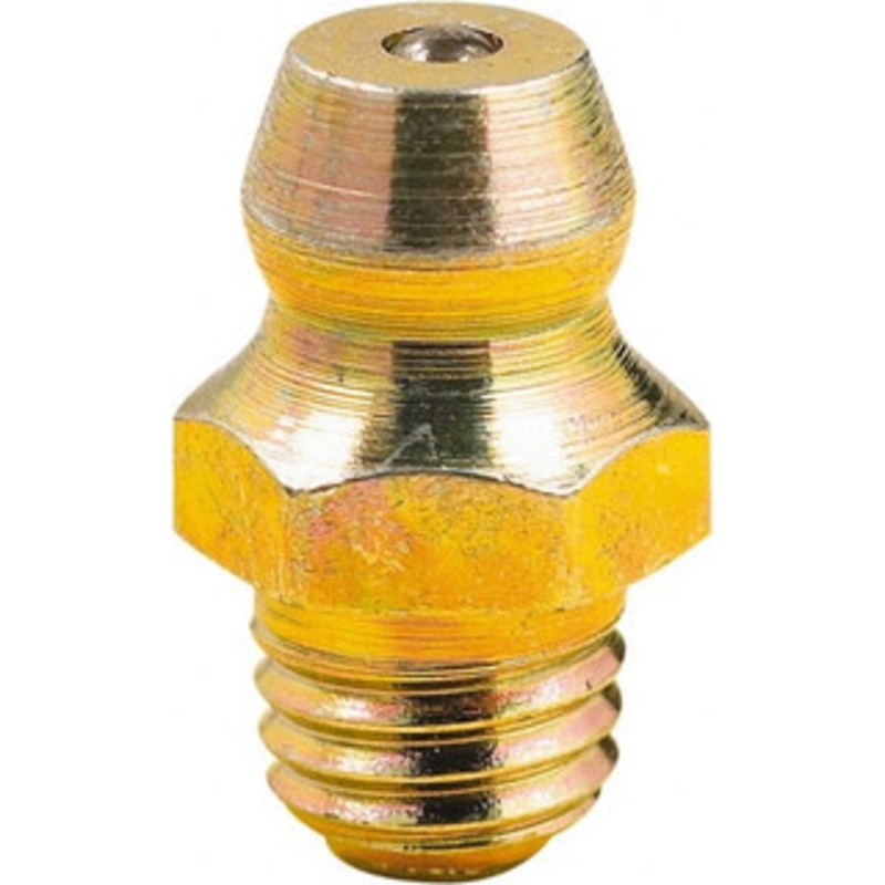 LuMax Straight Head Angle, M6x1 Metric Steel Grease Fitting Adapter 7mm Hex, 0.6 Overall Height, 1/4 Shank Length LX-3301-5 – 38446290