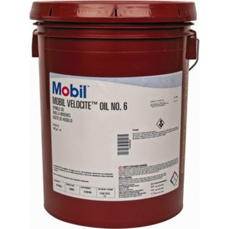 Mobil Velocite No. 6 5 Gal Pail Mineral Spindle Machine Oil ISO 10 105482 – 60002128