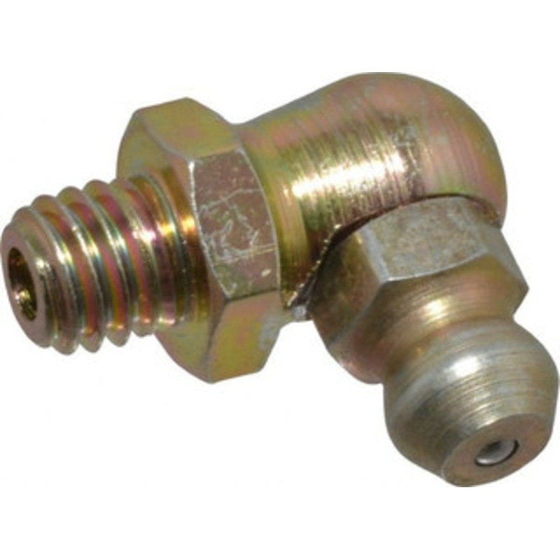 PROLUBE 90 Head Angle, M6x1.0 Metric Steel Standard Grease Fitting 9mm Hex, 18mm Overall Height, 5.5mm Shank Length, Zinc Plated Finish GFT/6/1/90/ST-5 – 08060881