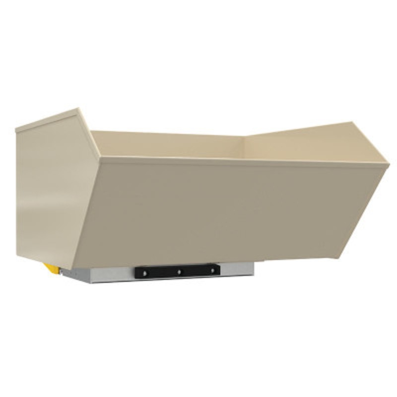 Steel Medium Duty Bump and Dump Hopper, 1 Cu Yd, 4,000 lb., Beige