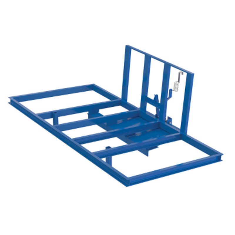 Steel Open Sided Hopper, Open Deck, 2,000 lb., Blue