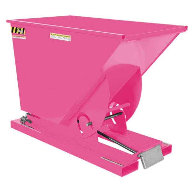 Steel Self Dumping Hopper, 3/4 Cu Yd, 2000 lb., Bubble Gum
