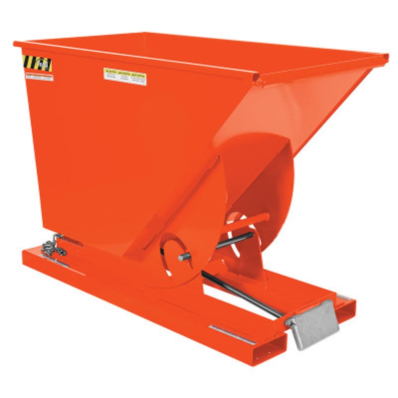 Steel Self Dumping Hopper, 3/4 Cu Yd, 4000 lb., Orange