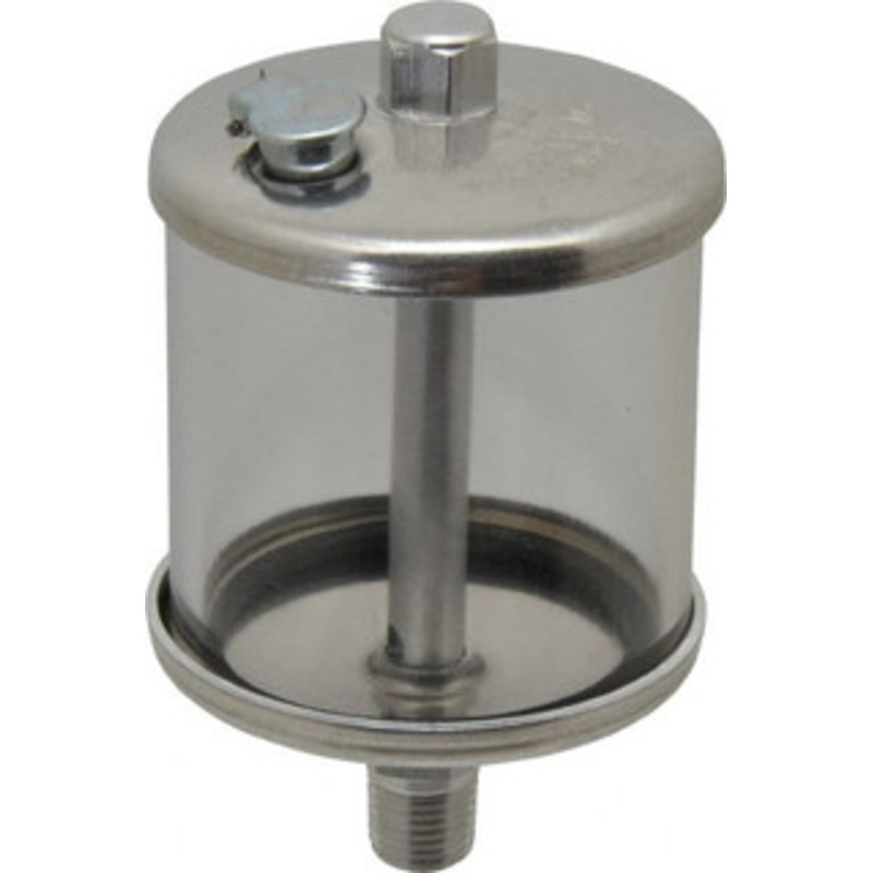 LDI Industries 1 Outlet, Polymer Bowl, 147.9 mL No Flow Control Oil Reservoir 1/4 NPTF Outlet, 2-1/2 Diam x 4-5/16 High, 60C Max R155-02 – 03239696