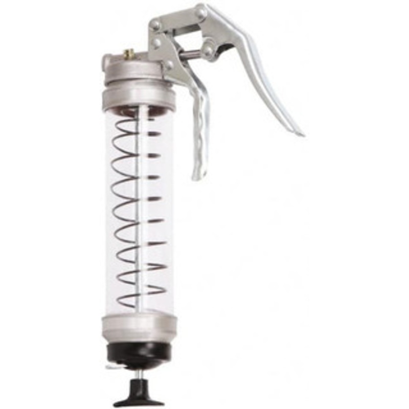 PROLUBE 5,000 Max psi, Flexible & Rigid Pistol Grease Gun 14 oz (Cartridge) Capacity, 1/8 Thread Outlet, 40 Strokes per 0.07 oz, Bulk, Cartridge & Suction Fill G5RF/N-CL – 45433307